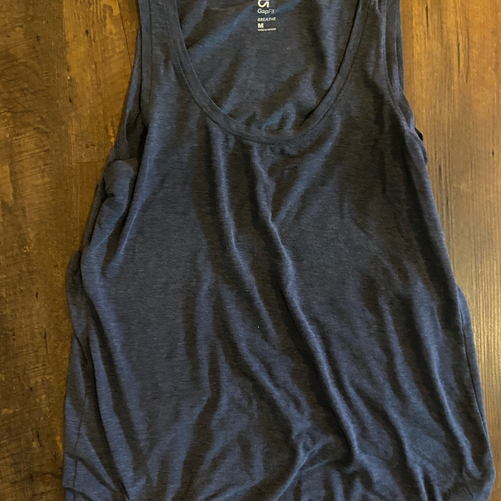 GAPFit Women's Dark Blue Open Back Tank Top